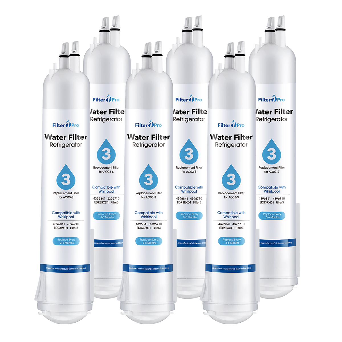 Filter 3 White Replacement Refrigerator Water Filter for EDR3-RXD1 4396841 4396710 9083 ed2dhexwqoo
