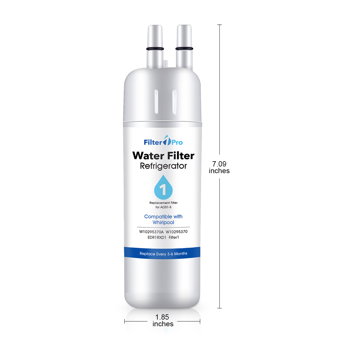 AO01 Replacement Refrigerator Water Filter for EDR1-RXD1 W11602565 W10295370A P8RFWB2L 9081 Filter 1 Whr1rxd1