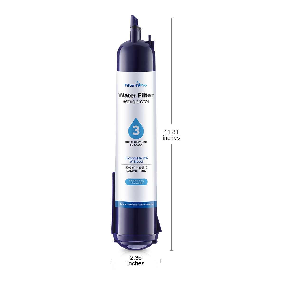 AO03 Replacement Refrigerator Water Filter for EDR3-RXD1 4396841 9083 Filter 3 Purple