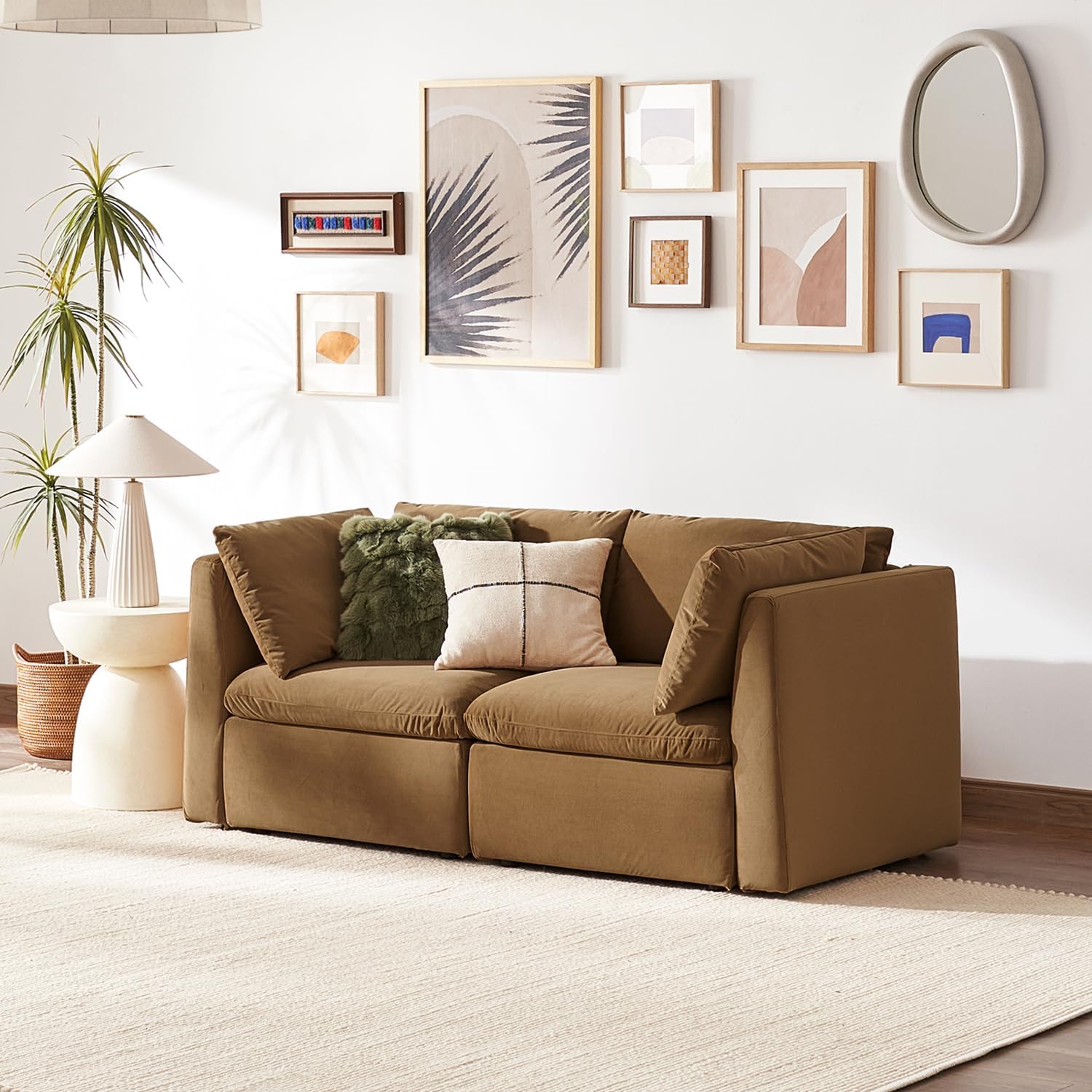 Oversized Modular Sectional Sofa with Fully Removable Covers and Storage