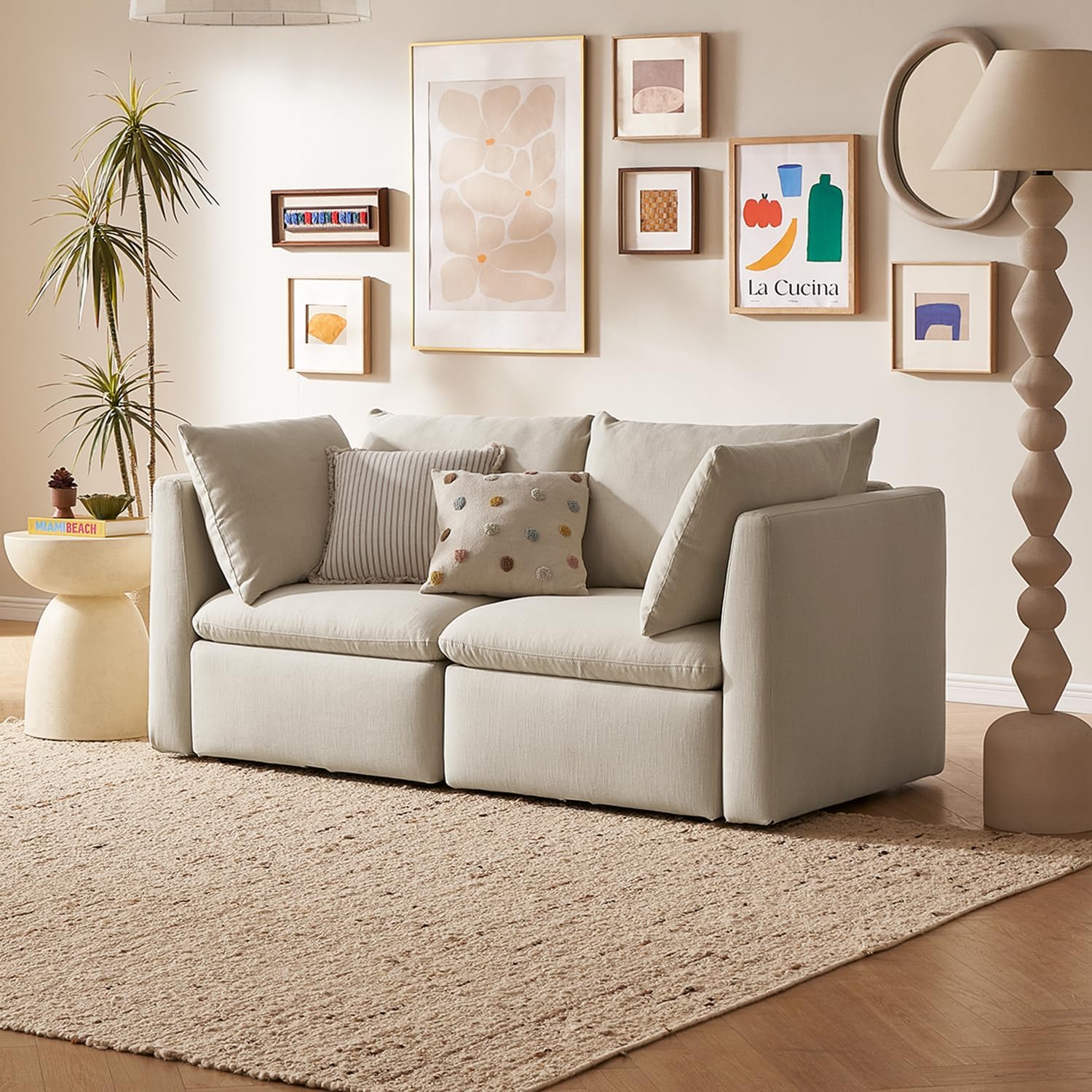 Oversized Modular Sectional Sofa with Fully Removable Covers and Storage