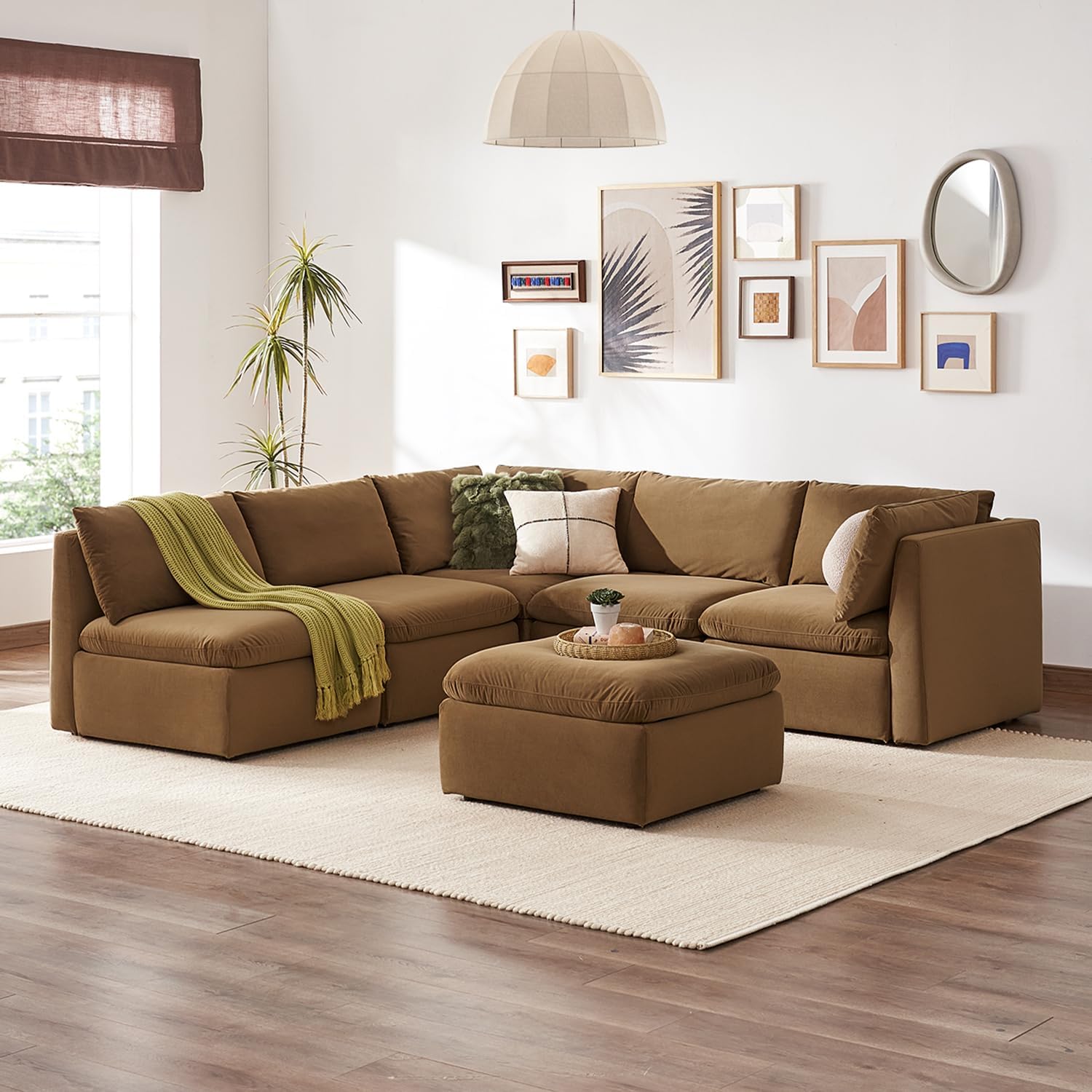 Oversized Modular Sectional Sofa with Fully Removable Covers and Storage