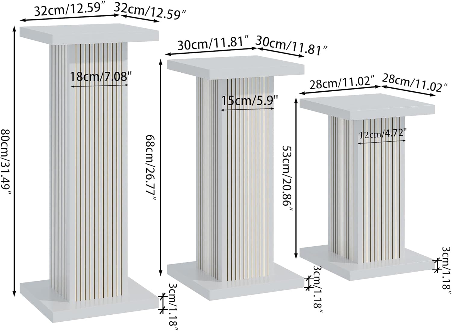 Wood Pedestal Stands Flower Party Cake Display Stand, Sofa side table plant stand