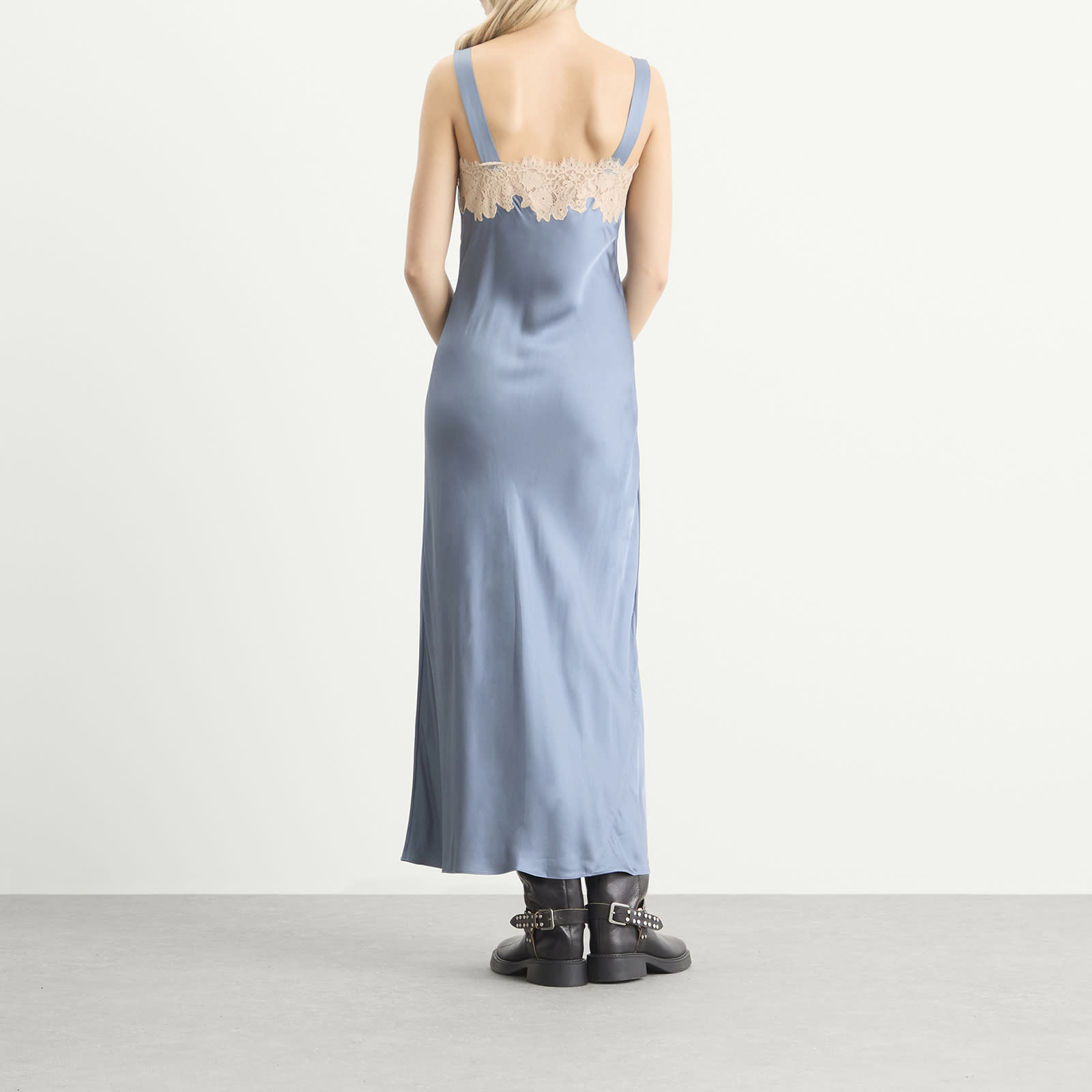 RIXO Rosamarie Dress - Stone Blue