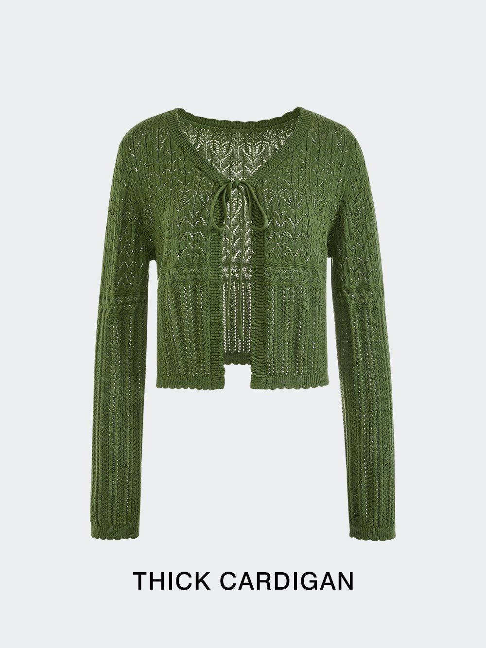 Green Cardigan and Cami