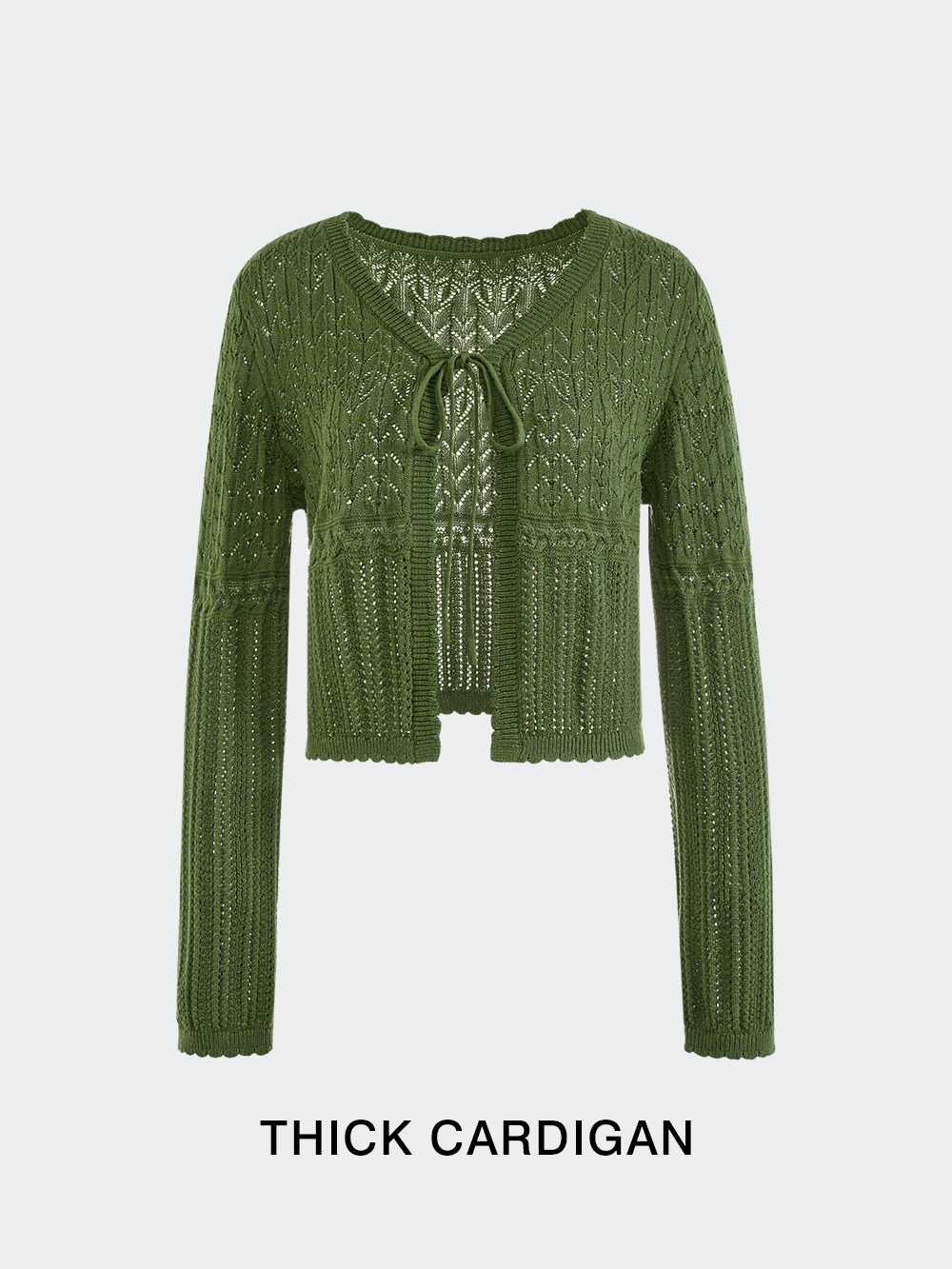Green Cardigan and Cami