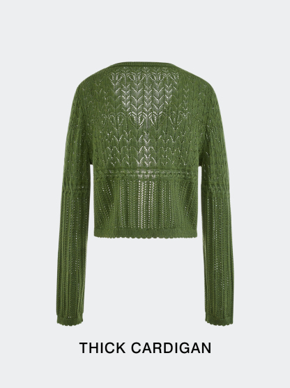 Green Cardigan and Cami