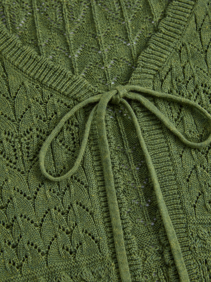 Green Cardigan and Cami