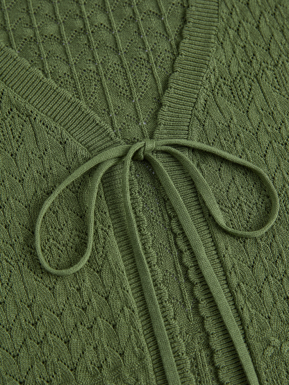 Green Cardigan and Cami