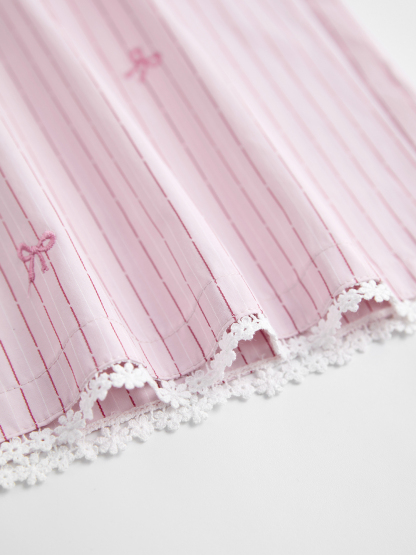 Pink Bow-Detail Cami & Pants