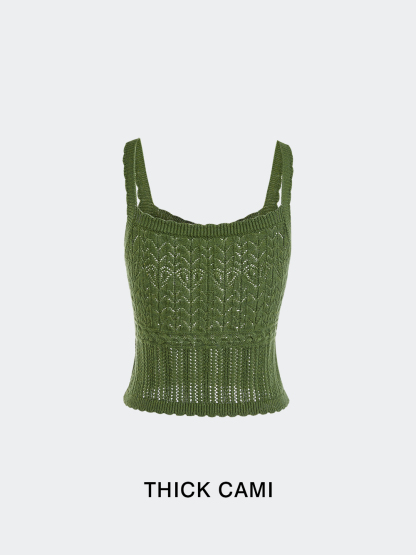 Green Cardigan and Cami