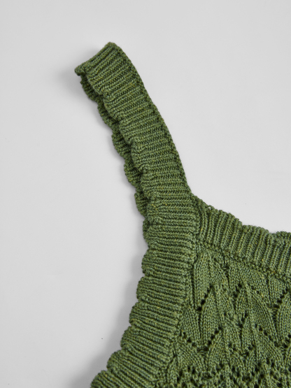 Green Cardigan and Cami