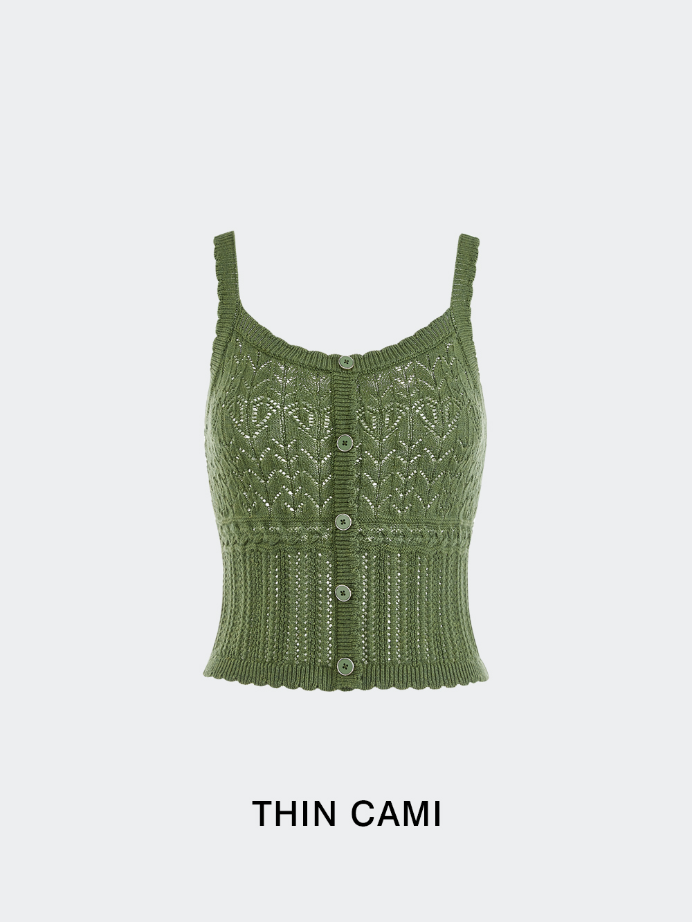 Green Cardigan and Cami