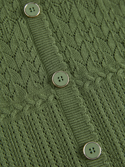 Green Cardigan and Cami