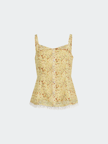 Floral Cami with Matching Hair Scrunchie