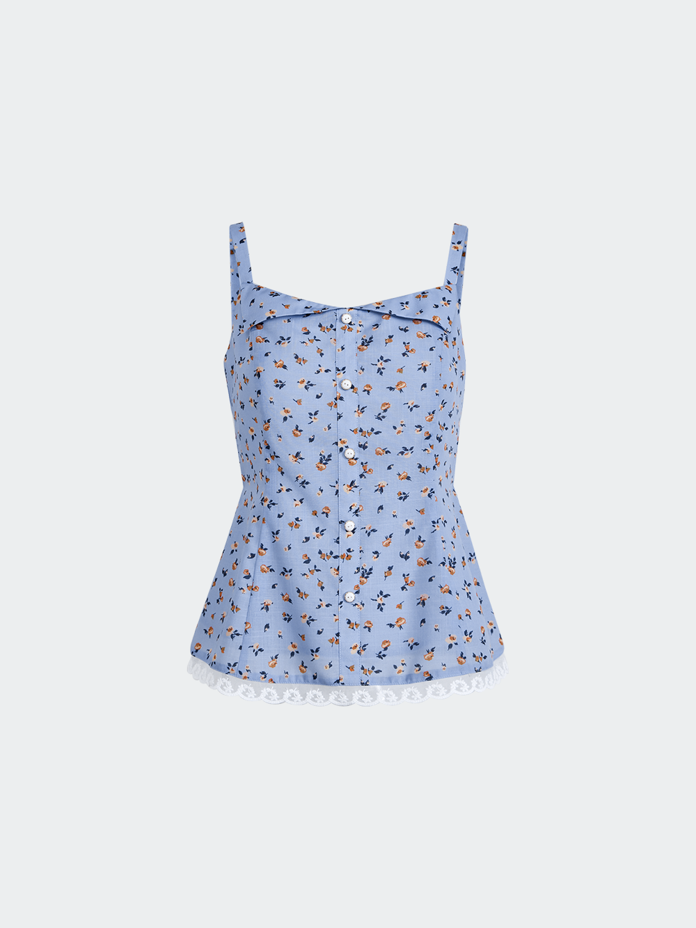 Floral Cami with Matching Hair Scrunchie