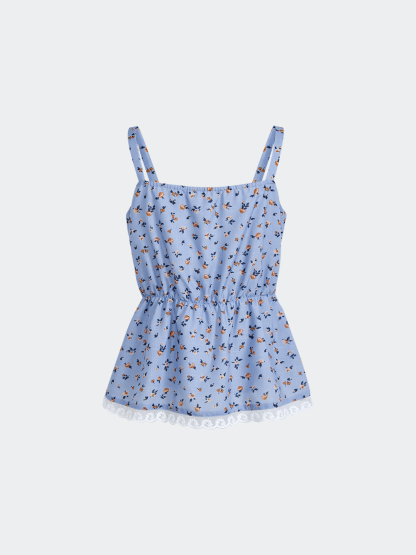 Floral Cami with Matching Hair Scrunchie