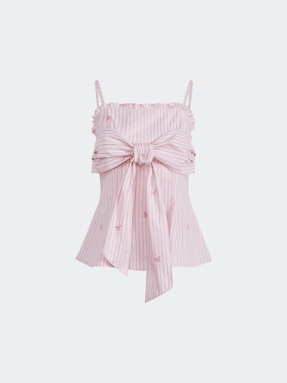 Pink Bow-Detail Cami & Pants