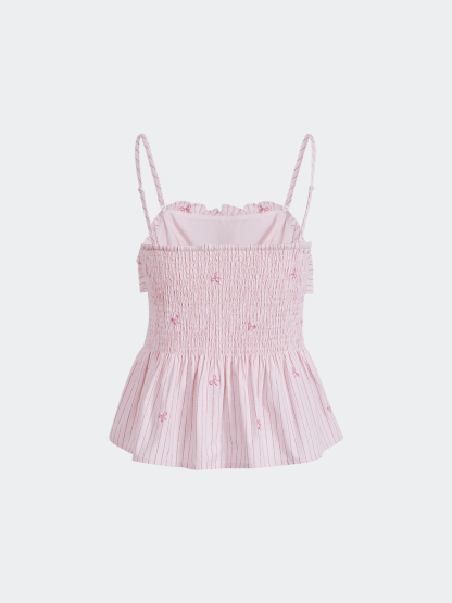 Pink Bow-Detail Cami & Pants
