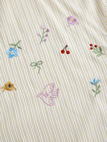 Spring Garden Embroidered Blouse