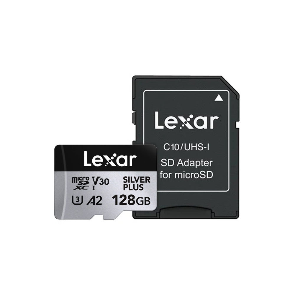 Lexar Professional Silver Plus 128GB microSDXC UHS-I V30 (205MB/s) -  Recommended Memory Card
