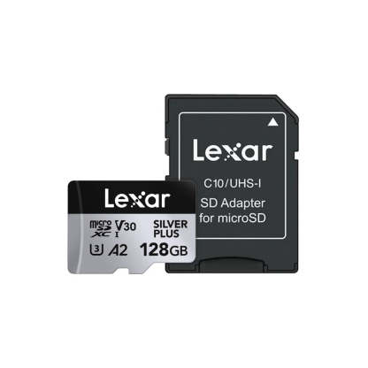 Lexar Professional Silver Plus 128GB microSDXC UHS-I V30 (205MB/s) -  Recommended Memory Card
