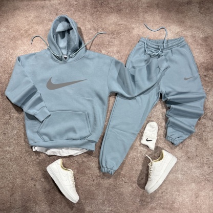 Stylish Solid-Color Hoodie and Casual Pants Set