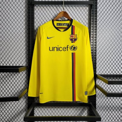 2008/2009 Retro Long Sleeve Barcelona Away Football Shirt