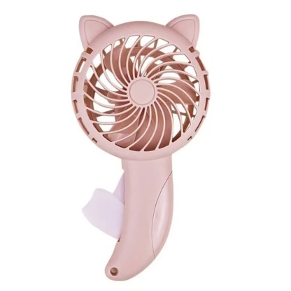 Cute Cat Ear Handheld Fan | Manual Press Portable Mini Fan for Summer Cooling