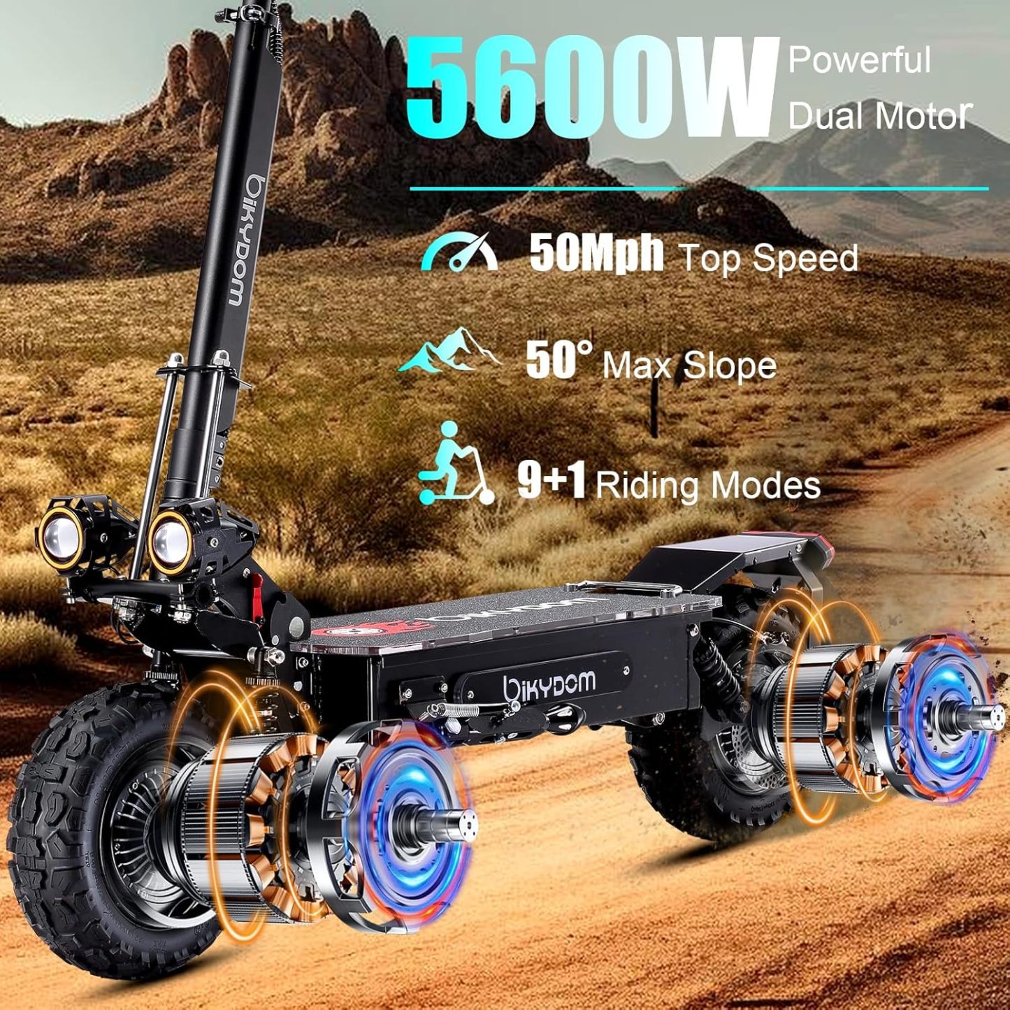Electric Scooter 1600W/5600W 50 Miles Range