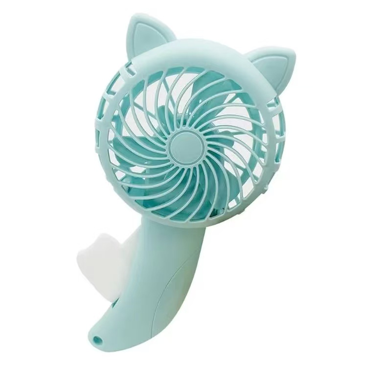 Cute Cat Ear Handheld Fan | Manual Press Portable Mini Fan for Summer Cooling