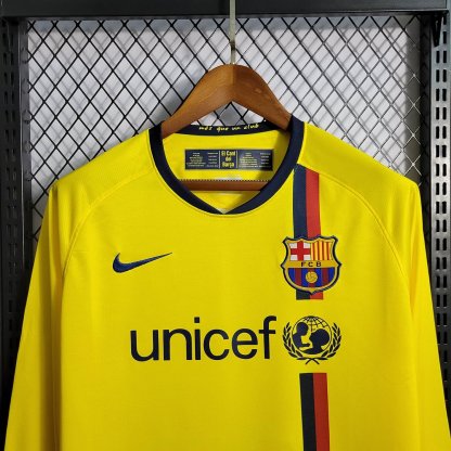 2008/2009 Retro Long Sleeve Barcelona Away Football Shirt