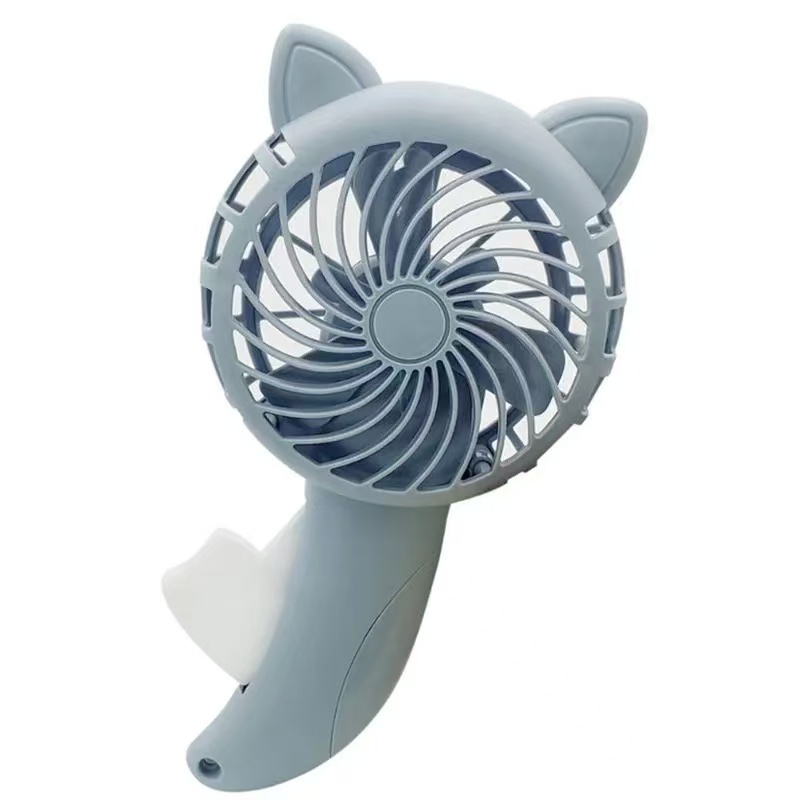 Cute Cat Ear Handheld Fan | Manual Press Portable Mini Fan for Summer Cooling