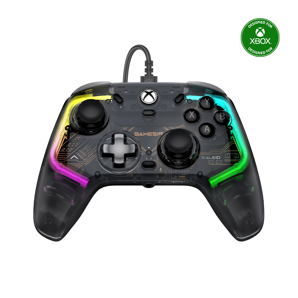 GameSir Kaleid Wired Transparent RGB Gaming Controller for Xbox