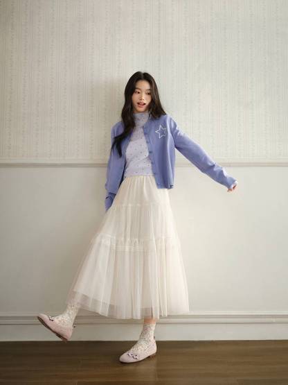 Sheer Polka Dot Long-Sleeve Top