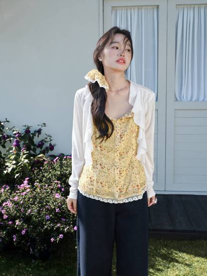 Floral Cami with Matching Hair Scrunchie