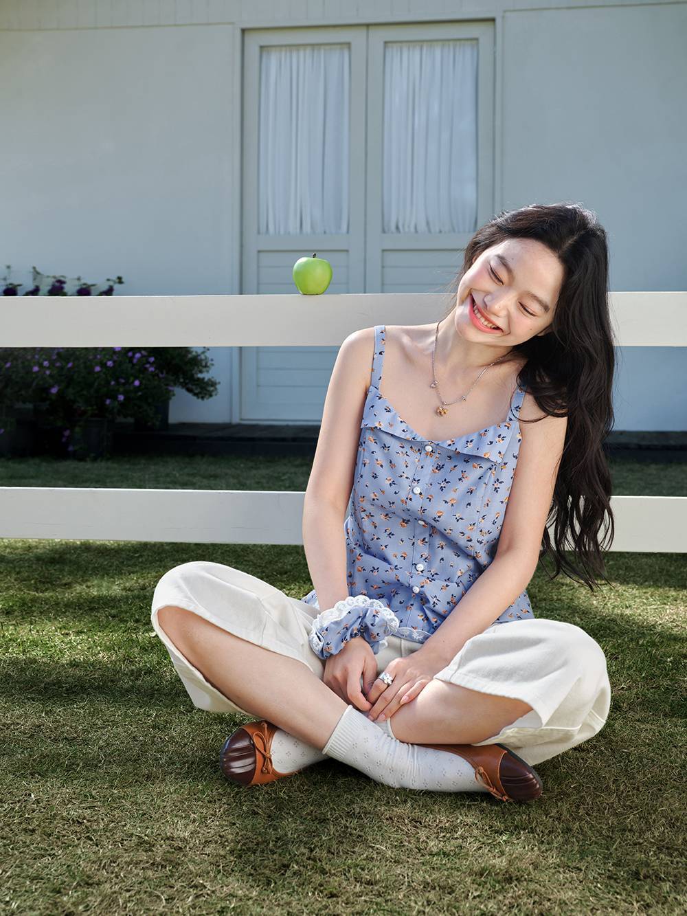 Floral Cami with Matching Hair Scrunchie