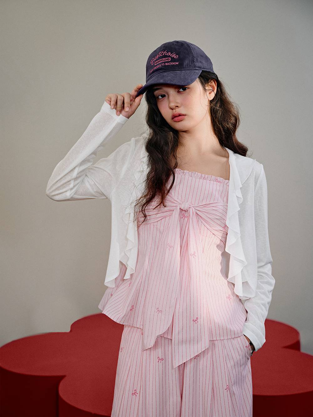 Pink Bow-Detail Cami & Pants