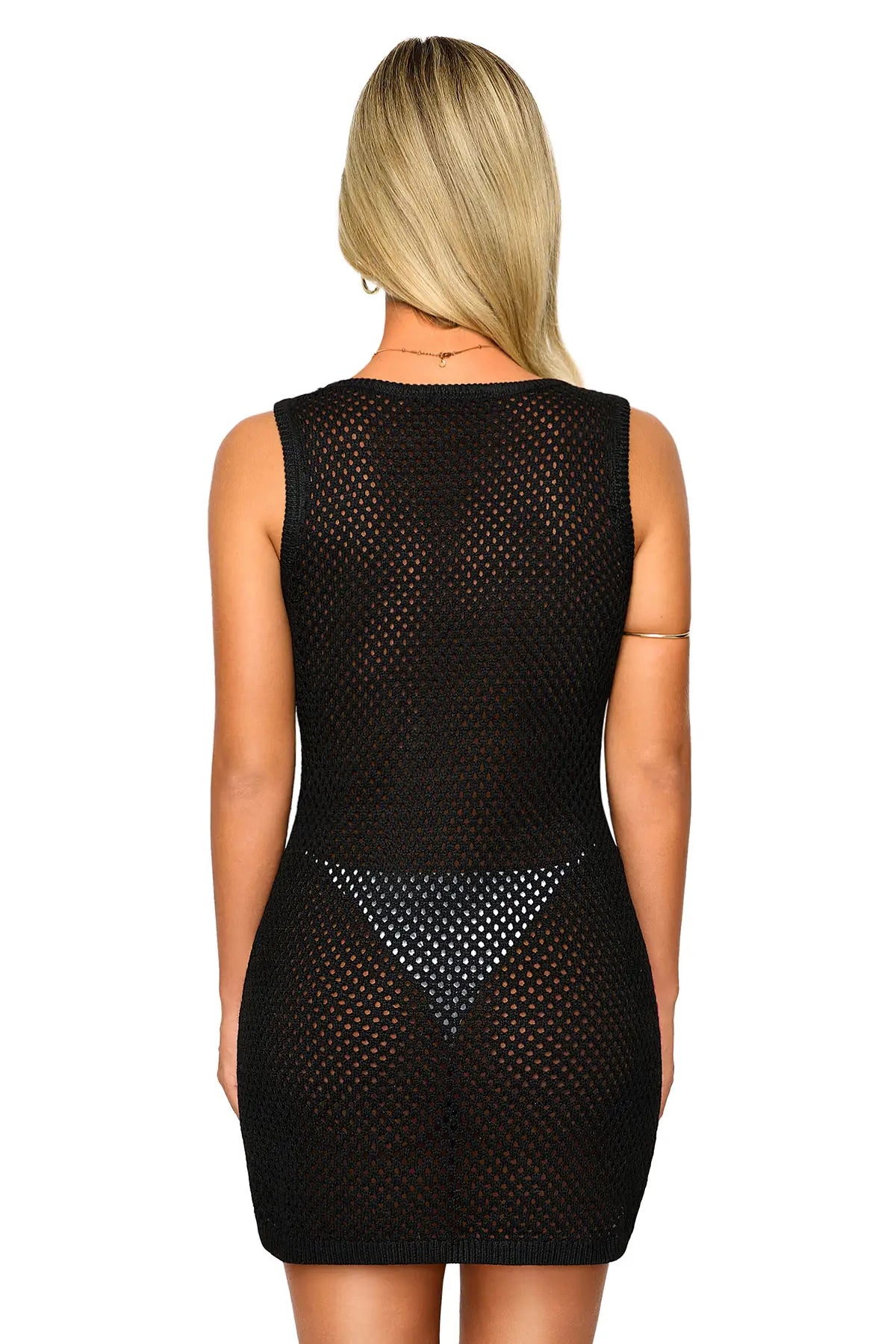 3D Starfish & Shells Crochet Beach Cover Up Dress