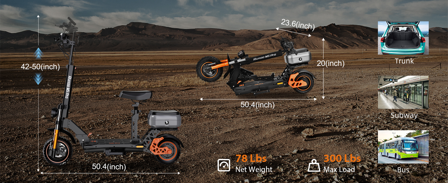 Foldable E Scooter Size