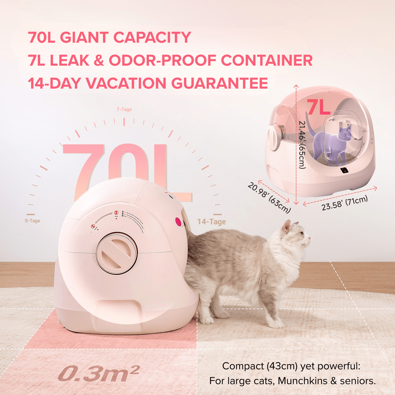 CATLINK Baymax Sakura – Self-Cleaning Litter Box