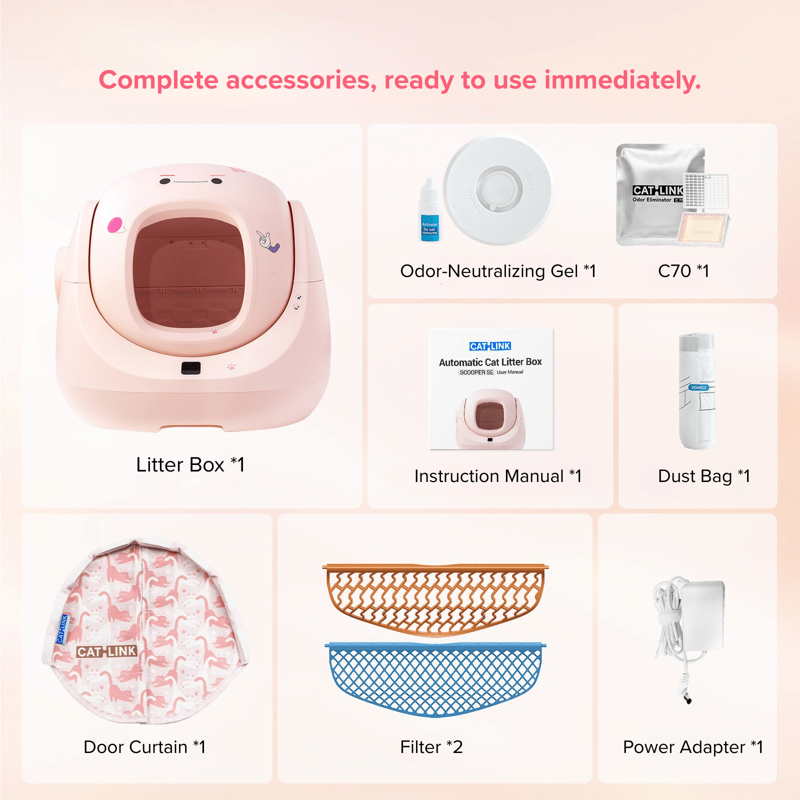CATLINK Baymax Sakura – Self-Cleaning Litter Box