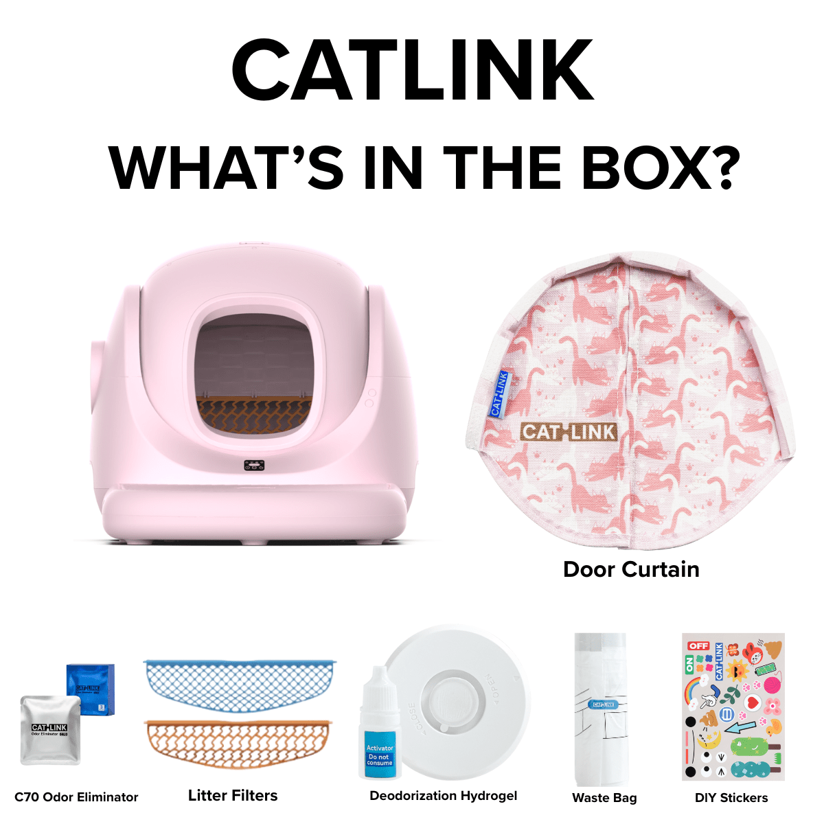 CATLINK Baymax Sakura – Self-Cleaning Litter Box