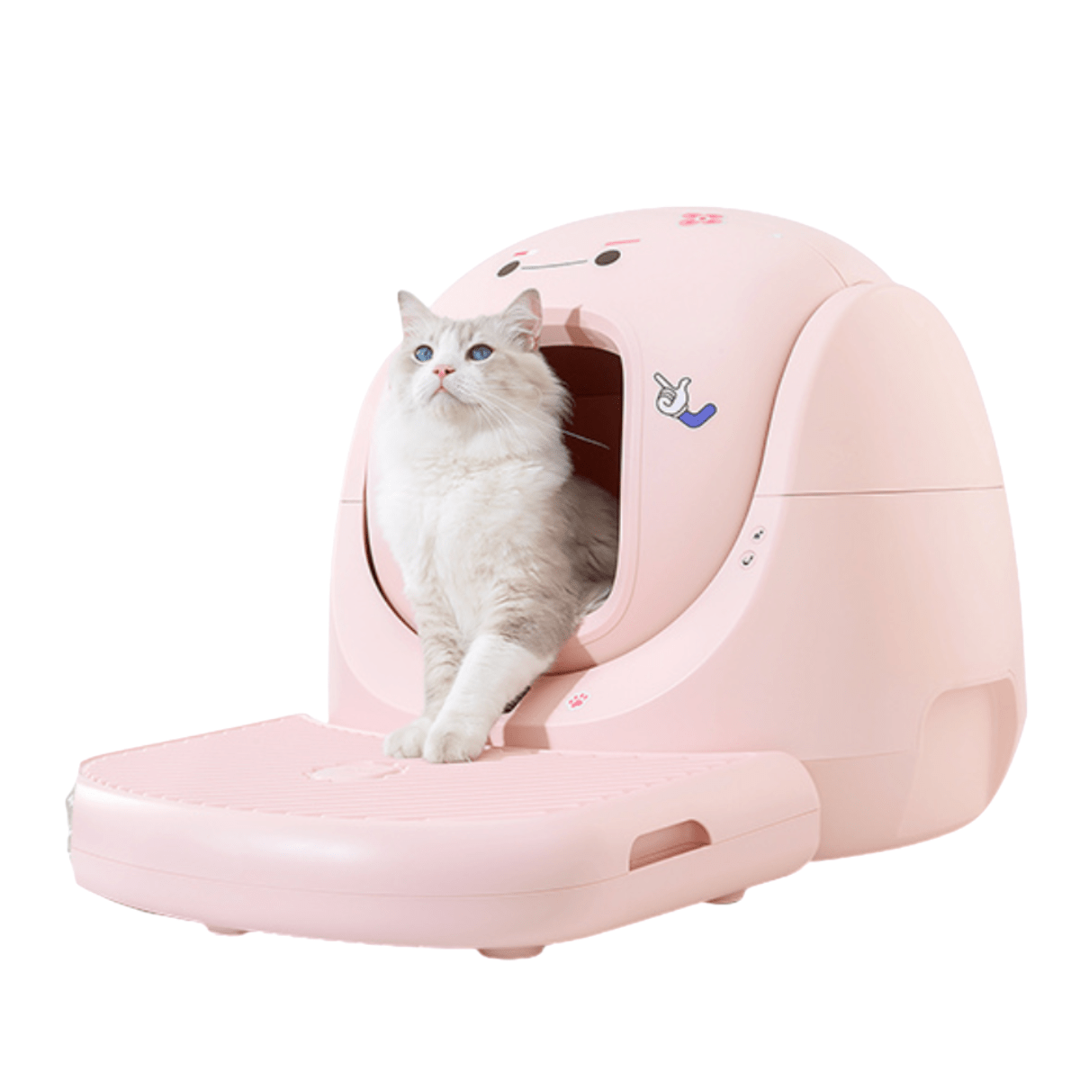 Catlink Baymax (White/ Pink) Self-Cleaning Litter Box