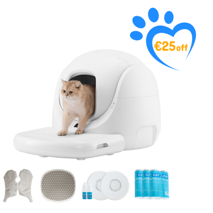 Catlink Baymax (White/ Pink) Self-Cleaning Litter Box
