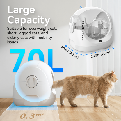 Catlink Baymax (White/ Pink) Self-Cleaning Litter Box
