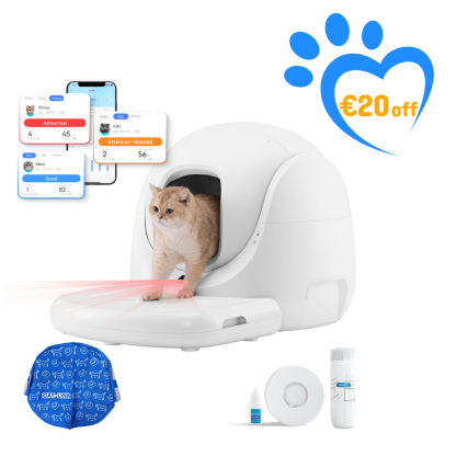 Catlink Baymax (White/ Pink) Self-Cleaning Litter Box