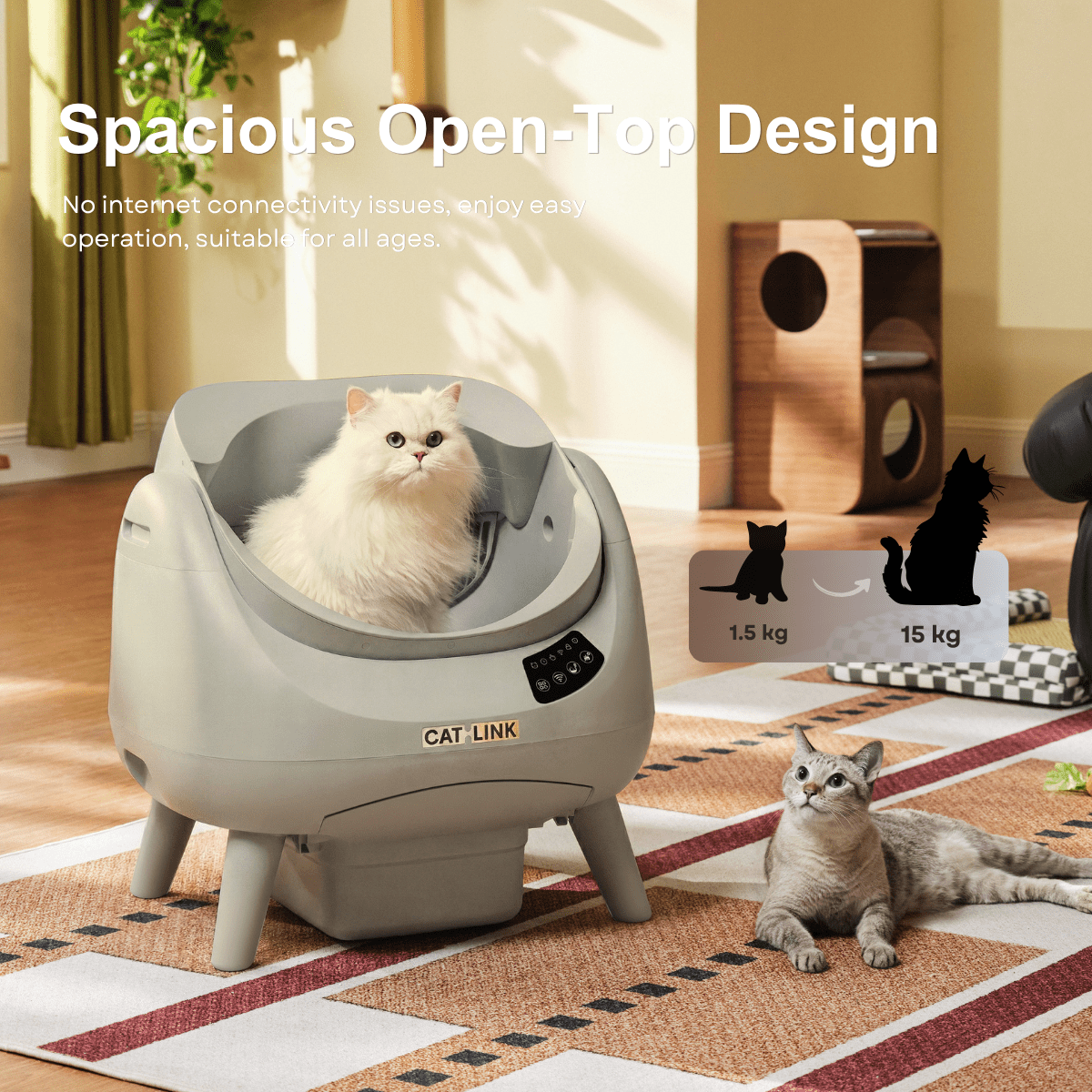 CATLINK Open-X Lite Open Top Self-cleaning Litter Box