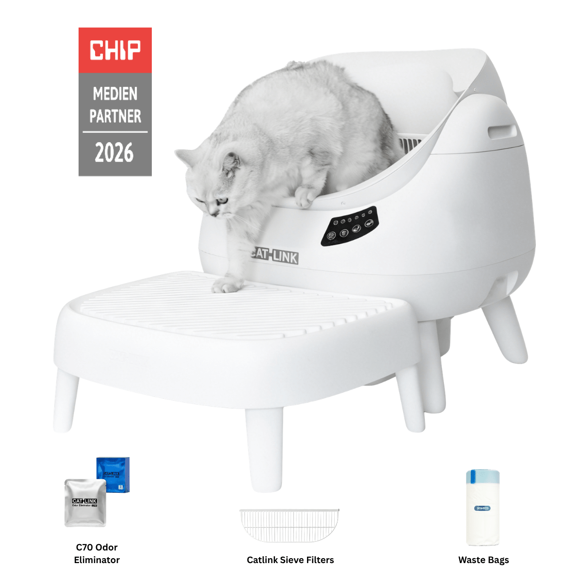 CATLINK Open-X Open Top Self-cleaning Litter Box