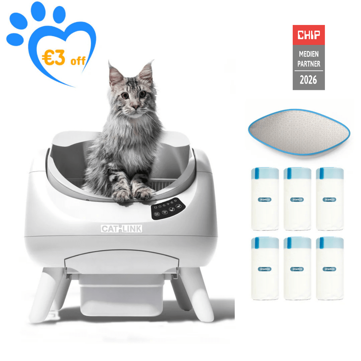 CATLINK Open-X Open Top Self-cleaning Litter Box